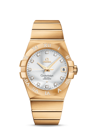 Omega Constellation Co-Axial 38 Yellow Gold / Diamond / Silver